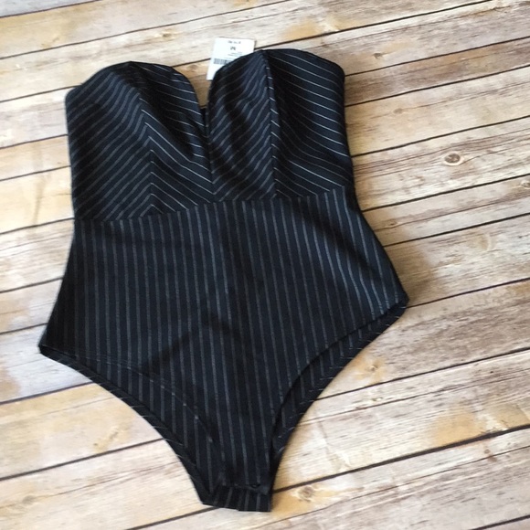 pinstripe bodysuit